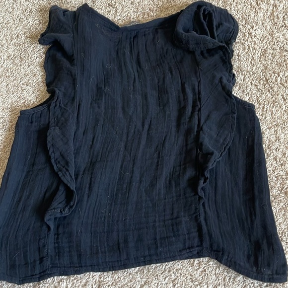 Michael Stars gauze v-neck ruffle top - Picture 4 of 6